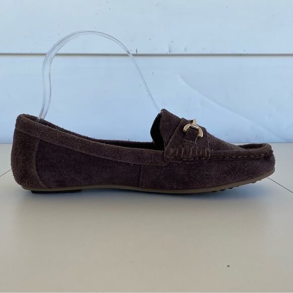 Isaac Mizrahi Live! Slip On Moccasins Shoes Brown Gold Women’s Size 6.5 - Picture 5 of 11